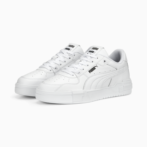 CA Pro Glitch Leather Sneakers, PUMA White-PUMA Black, large-MEX