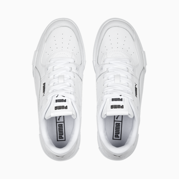 CA Pro Glitch Leather Sneakers, PUMA White-PUMA Black, large-MEX