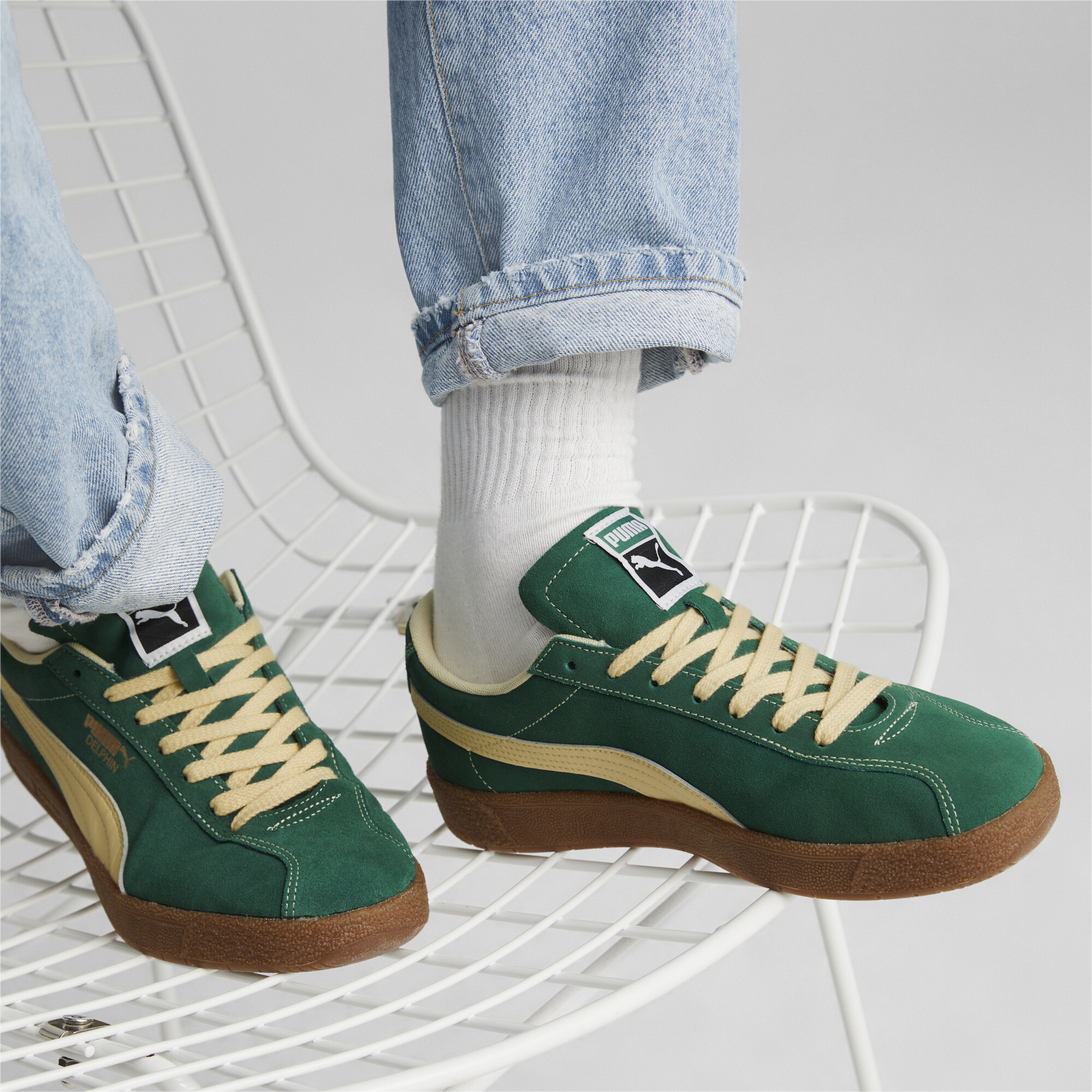 Puma Delphin Sneakers, Green, Size 44, Shoes