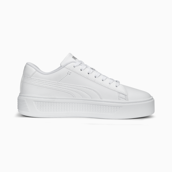 Tenis Smash Platform V3 para mujer, PUMA White-PUMA Silver, large-MEX