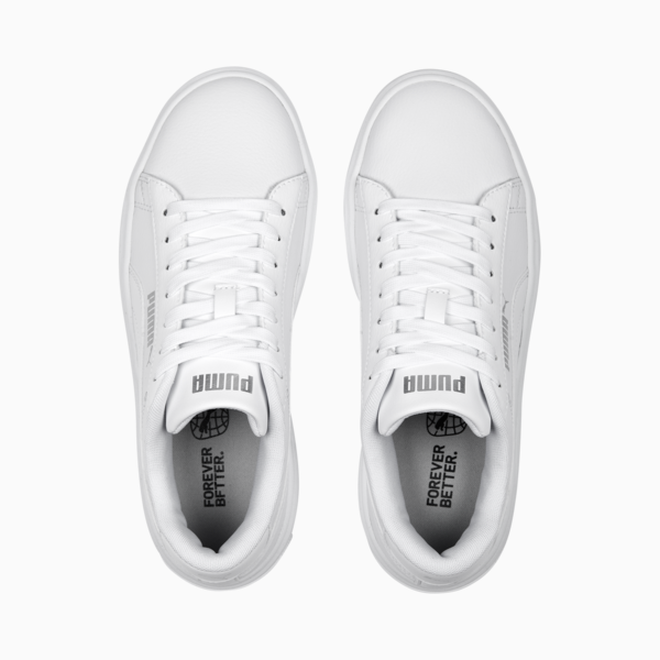Tenis Smash Platform V3 para mujer, PUMA White-PUMA Silver, large-MEX