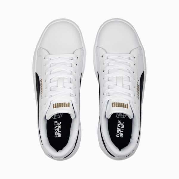 Smash Platform v3 Sneakers Women, PUMA White-PUMA Black-PUMA Gold, large-ZAF