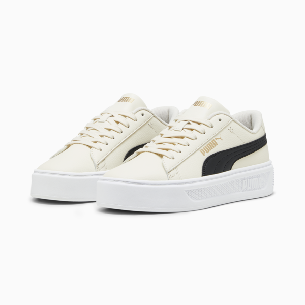 Smash Platform v3 Sneakers Women, Alpine Snow-PUMA Black-PUMA Gold-PUMA White, large-ZAF