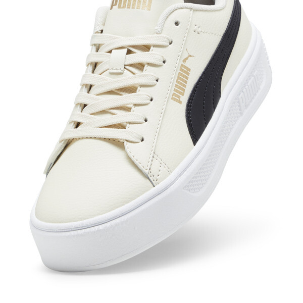 Smash Platform v3 Sneakers Women, Alpine Snow-PUMA Black-PUMA Gold-PUMA White, large-ZAF