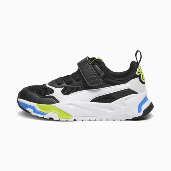 Trinity Sneakers Youth, PUMA Black-PUMA White-Lime Smash, large-ZAF