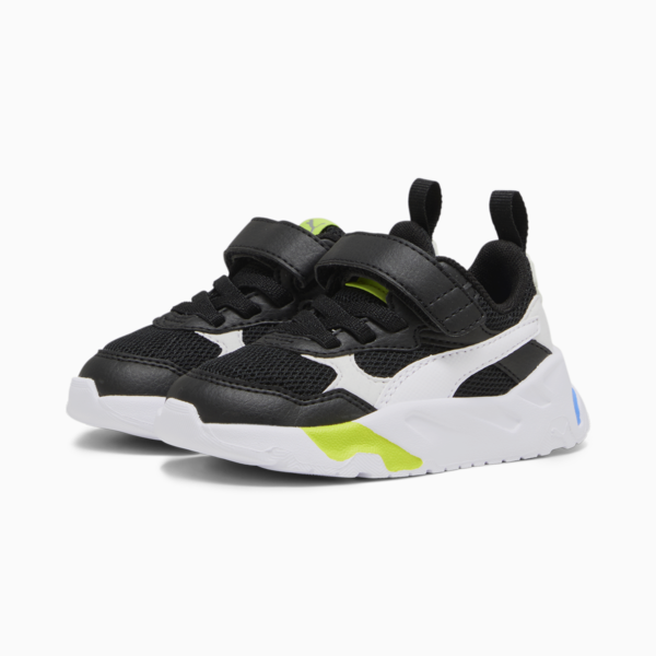 Trinity Sneakers Babies, PUMA Black-PUMA White-Lime Smash, large-ZAF
