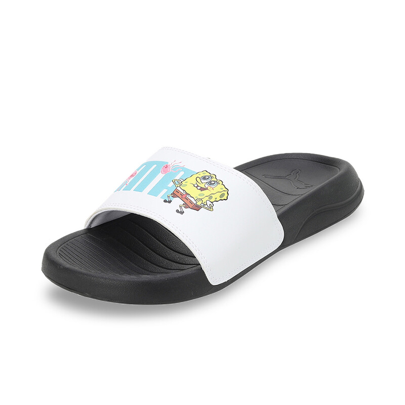 

PUMA X SPONGEBOB Popcat 20 Youth Slides, White/black