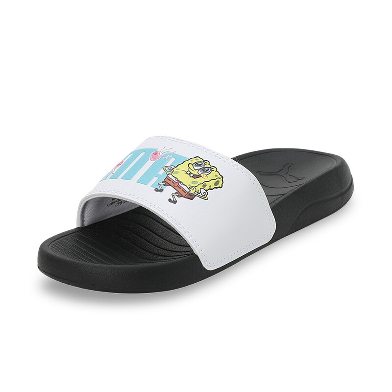 

PUMA X SPONGEBOB Popcat 20 Kids' Slides, White/black