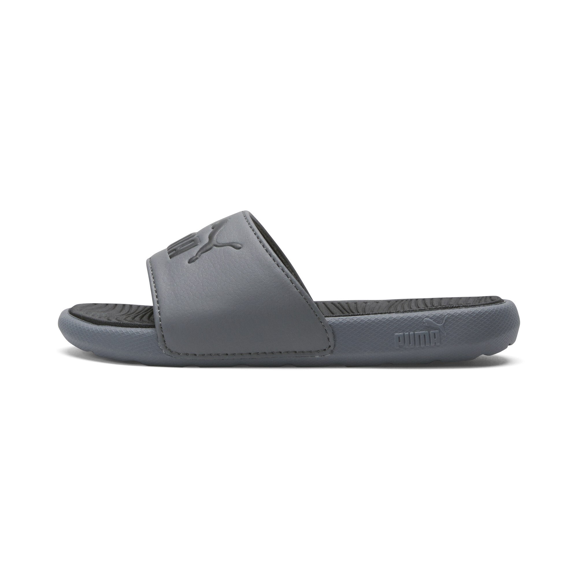 PUMA Cool Cat 2.0 Little Kids' Slides in Grey, Size 3