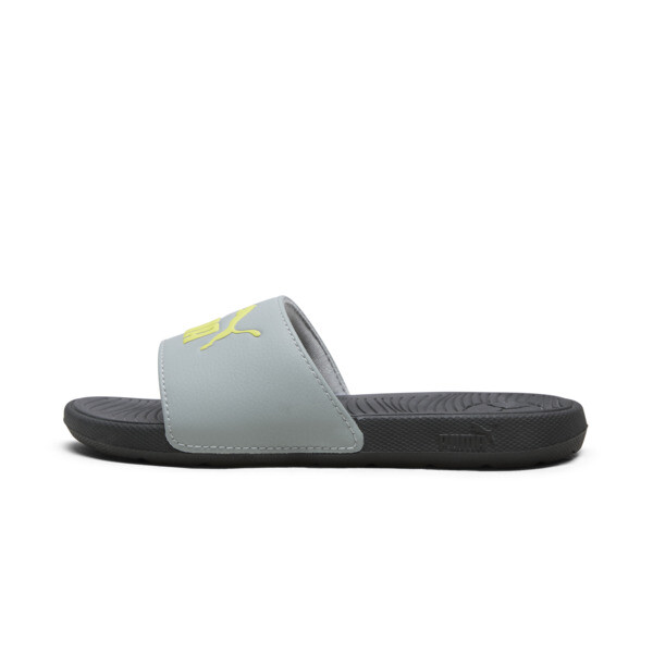 Puma Cool Cat 2.0 Ps Little Kids' Sandals In Cool Mid Gray-lime Sheen- Black