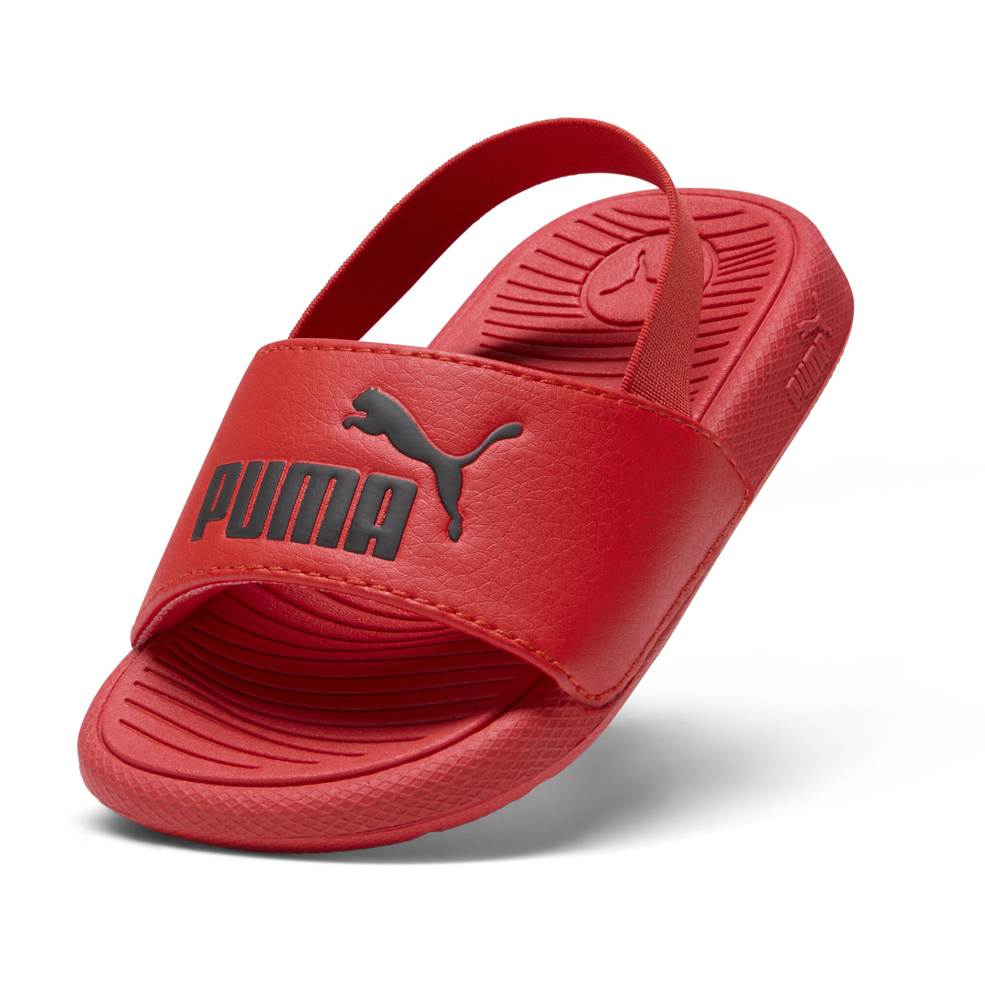 Cool Cat 2.0 Backstrap slippers met band, Zwart/Rood, Maat 27 | PUMA