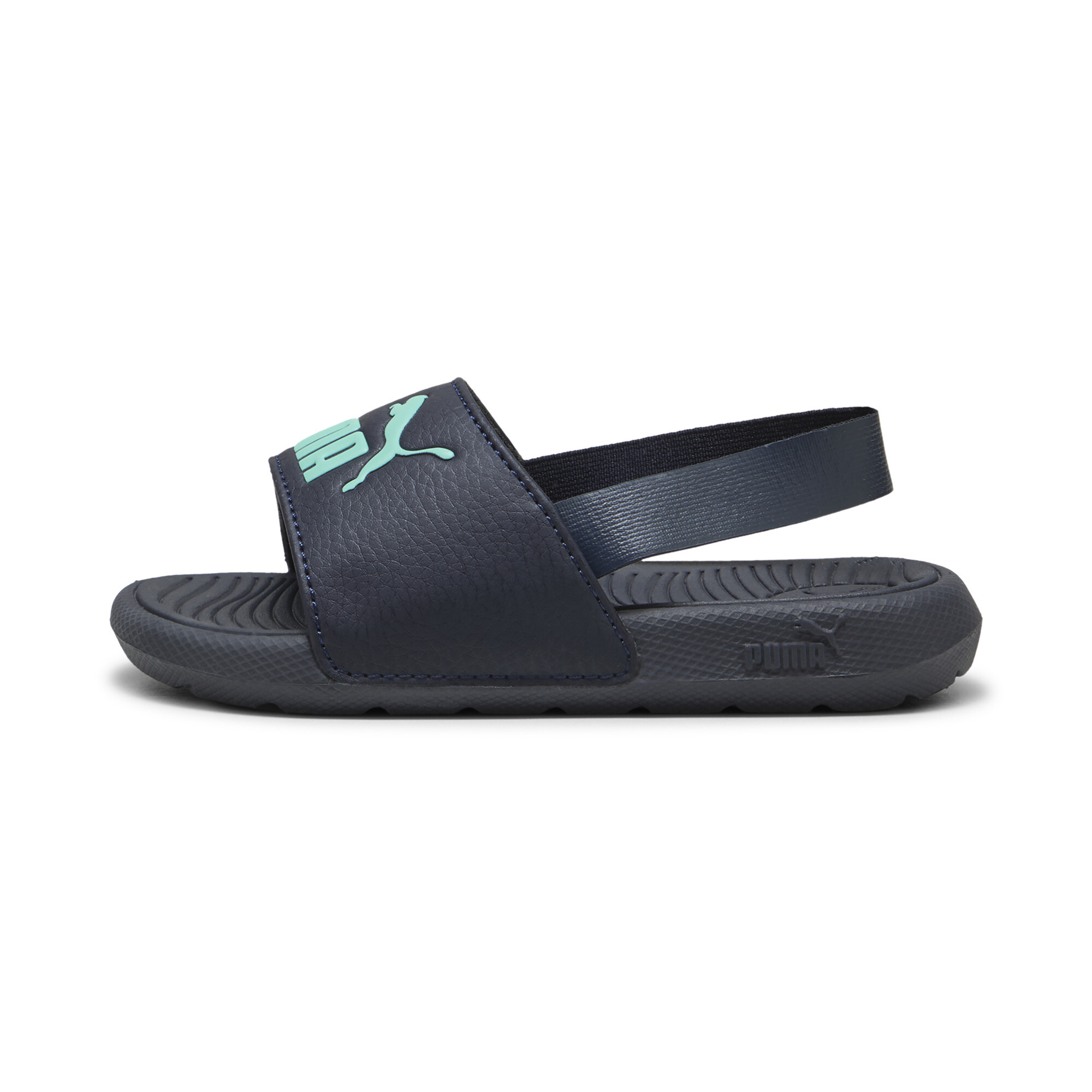 Puma Cool Cat 2.0 Slides mit Fersenriemen Baby | Navy/Aquatic | Größe: 23