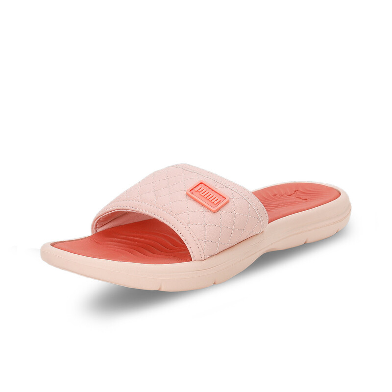 

PUMA Quilt Slides, White/pink