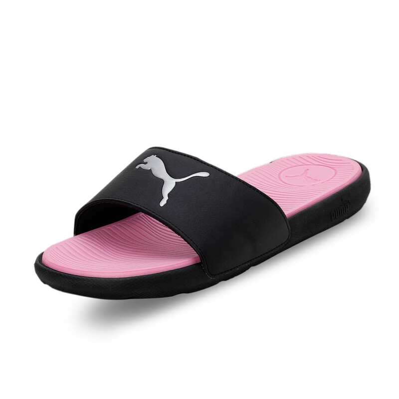 

PUMA Cool Cat 2.0 Sport Slides, Black/pink/silver
