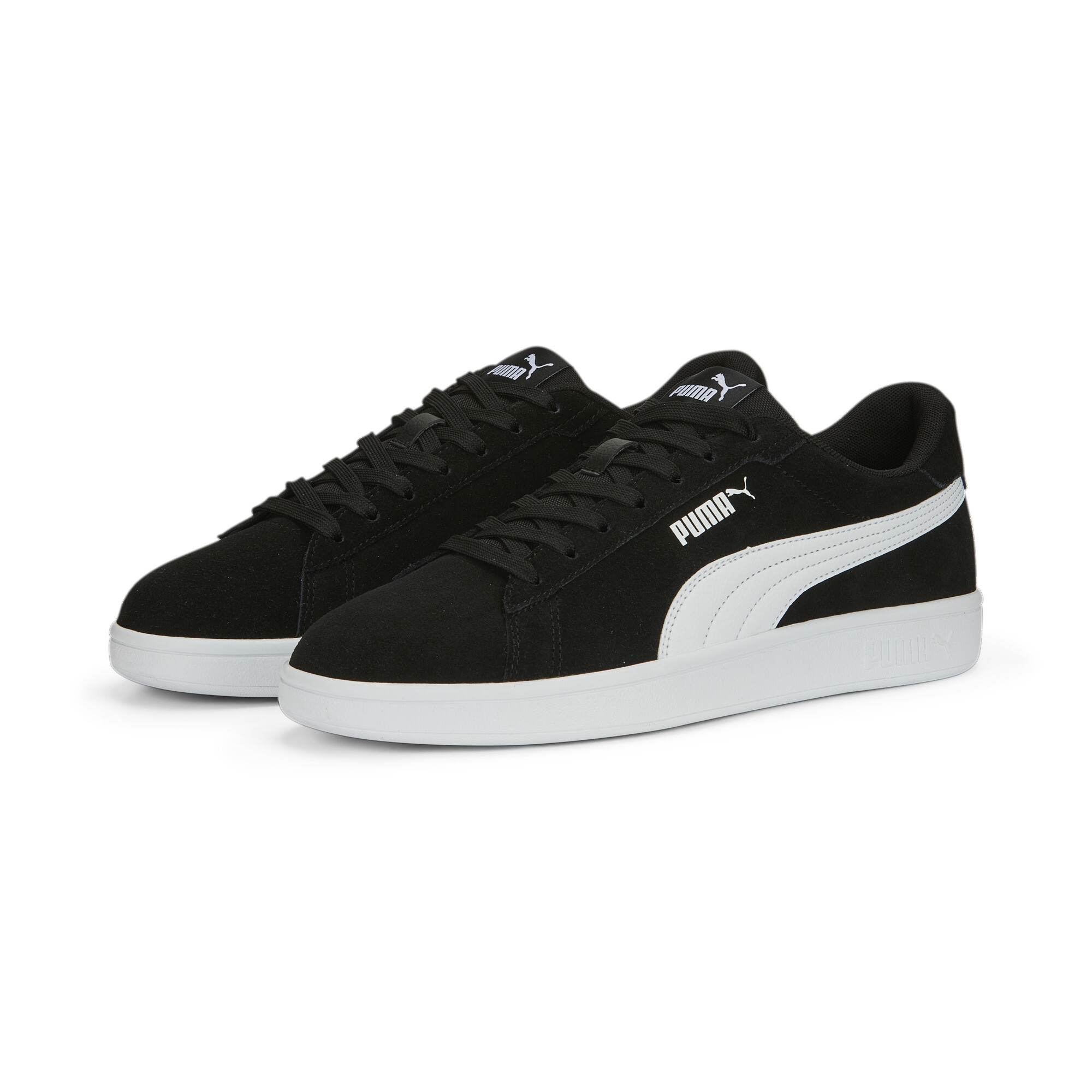 Puma Smash 3.0 Sneakers, Black, Size 38.5, Shoes