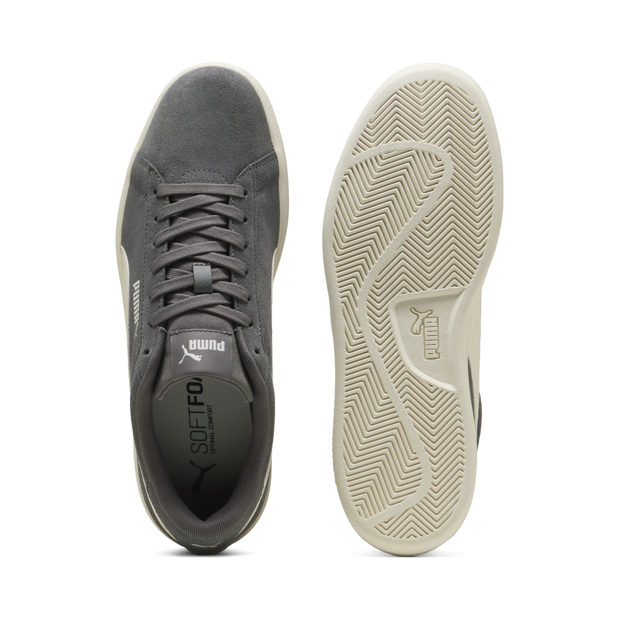 PUMA Smash 3.0 Sneakers, Grijs/Wit, Maat 38 thumbnail 4