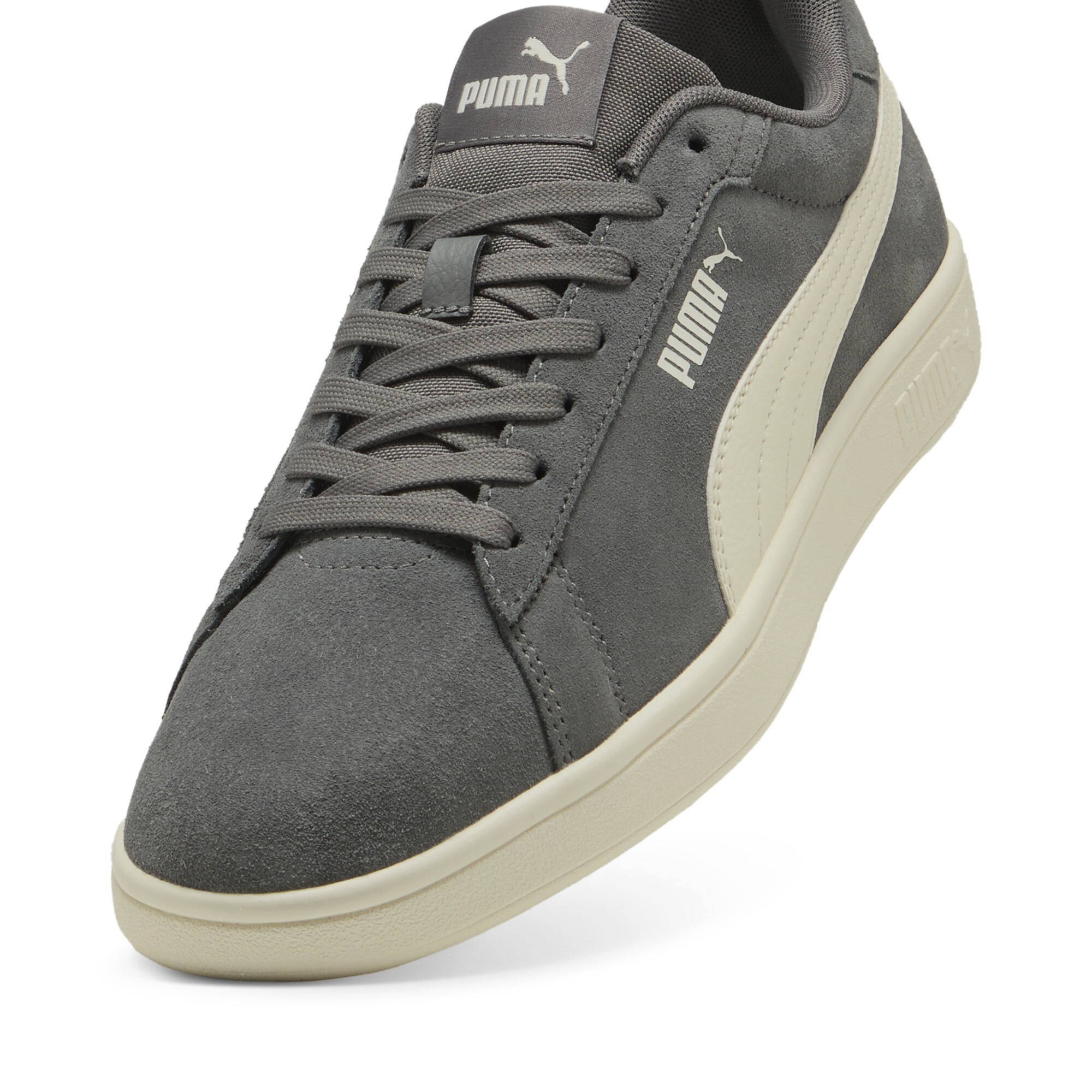 PUMA Smash 3.0 Sneakers voor Dames, Grijs/Wit