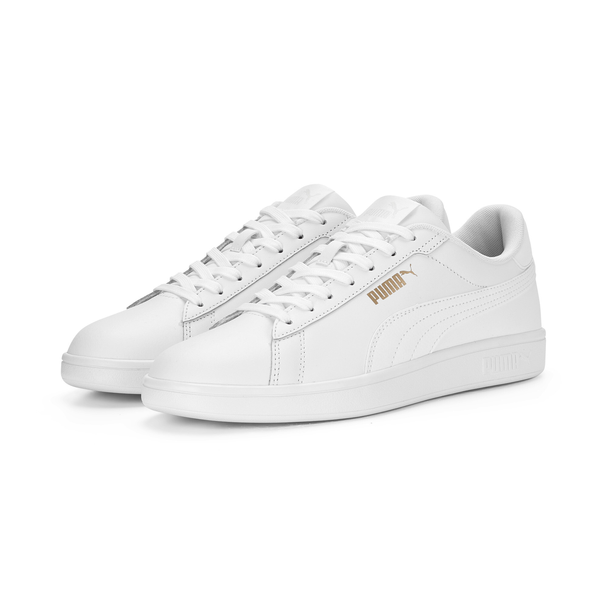 PUMA Smash 3.0 L Sneakers, Wit/Goud, Maat 46 thumbnail 6