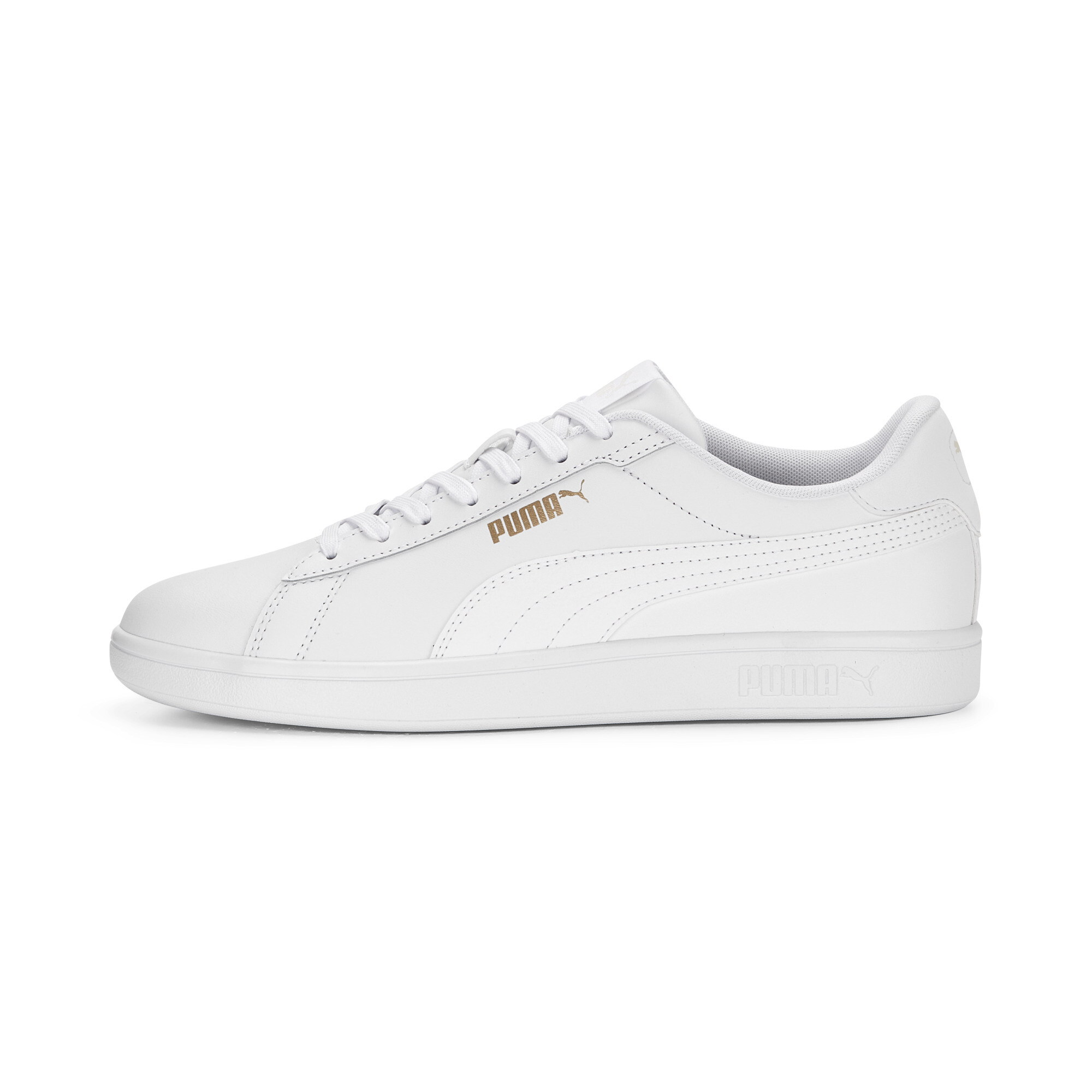 Puma Smash 3.0 L Sneakers Schuhe | Mit Plain | White/Gold | Größe: 46