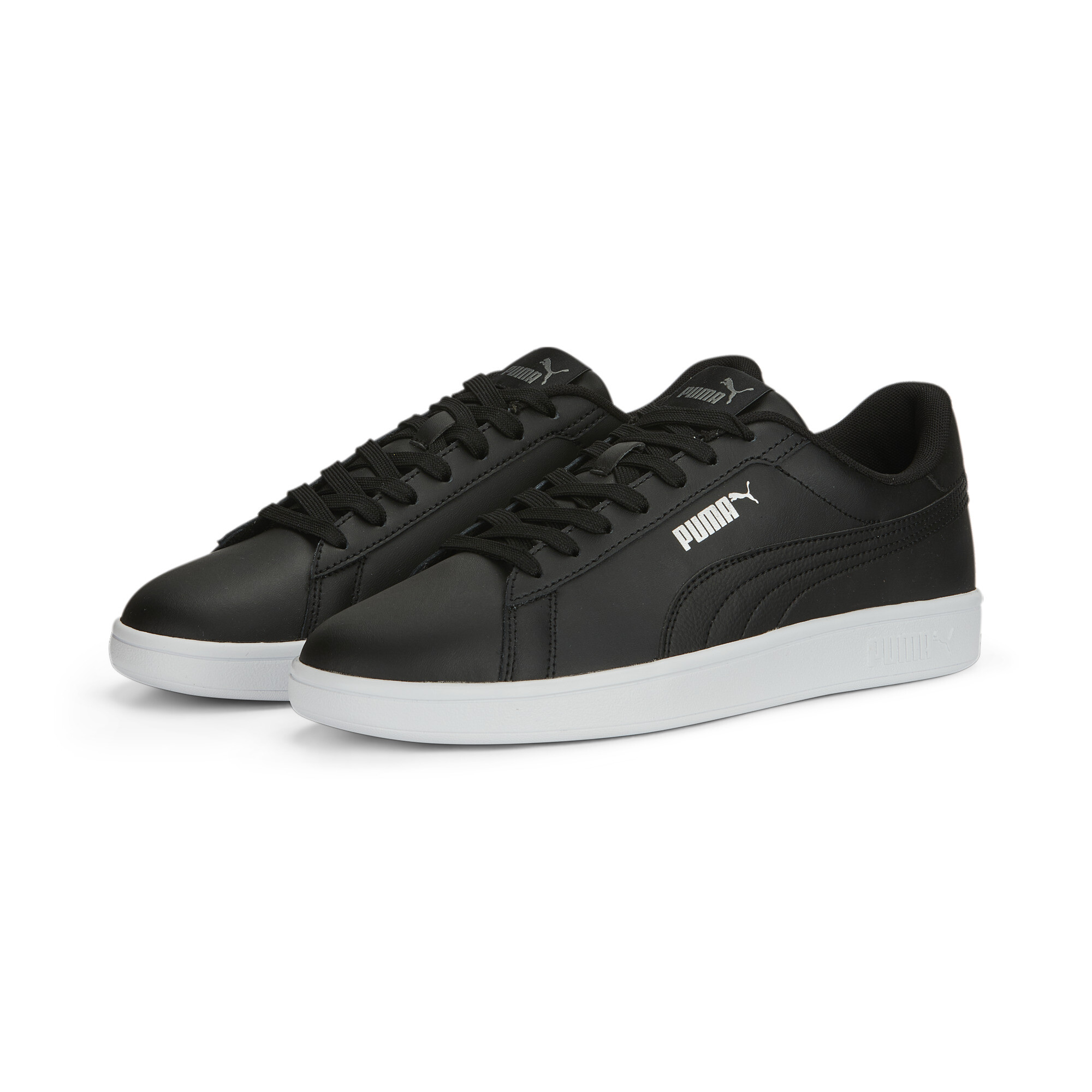 Puma Smash 3.0 L Sneakers, Black, Size 39, Shoes