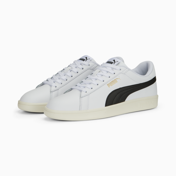Smash 3.0 L Sneakers, PUMA White-PUMA Black-PUMA Gold-Frosted Ivory, large-MEX