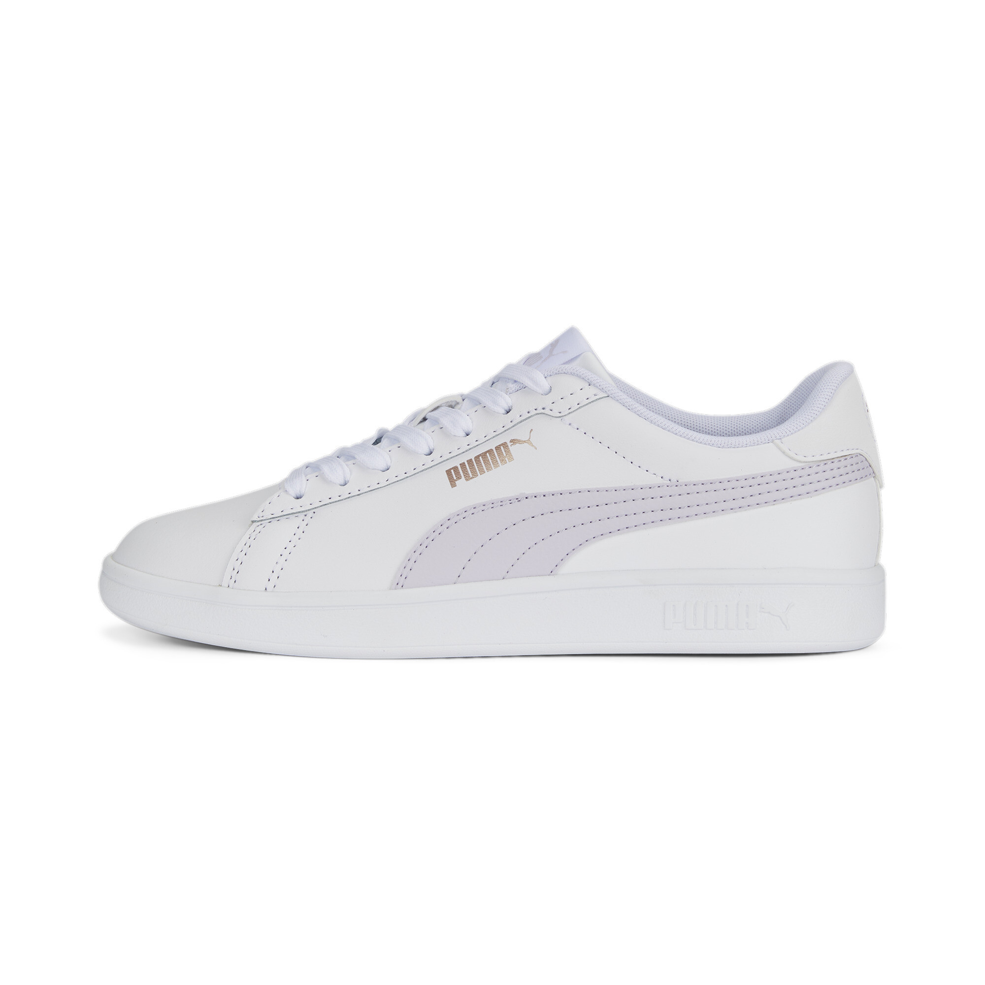 Puma Smash 3.0 L Sneakers Schuhe | Mit Plain | White/Spring Lavender/Rose Gold | Größe: 35.5