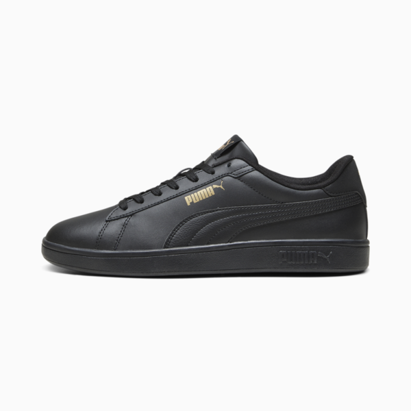Tenis Smash 3.0 Cuero, PUMA Black-PUMA Gold-PUMA Black, large-MEX