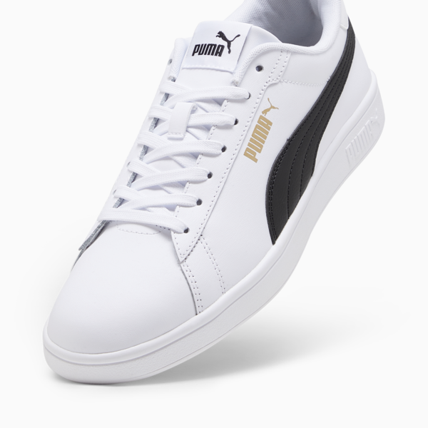 Smash 3.0 L Sneakers, PUMA White-PUMA Black-PUMA Gold, large-ZAF
