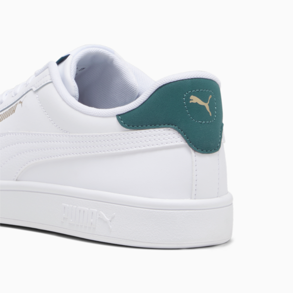 Smash 3.0 L Sneakers, PUMA White-Malachite-PUMA Gold, large-ZAF