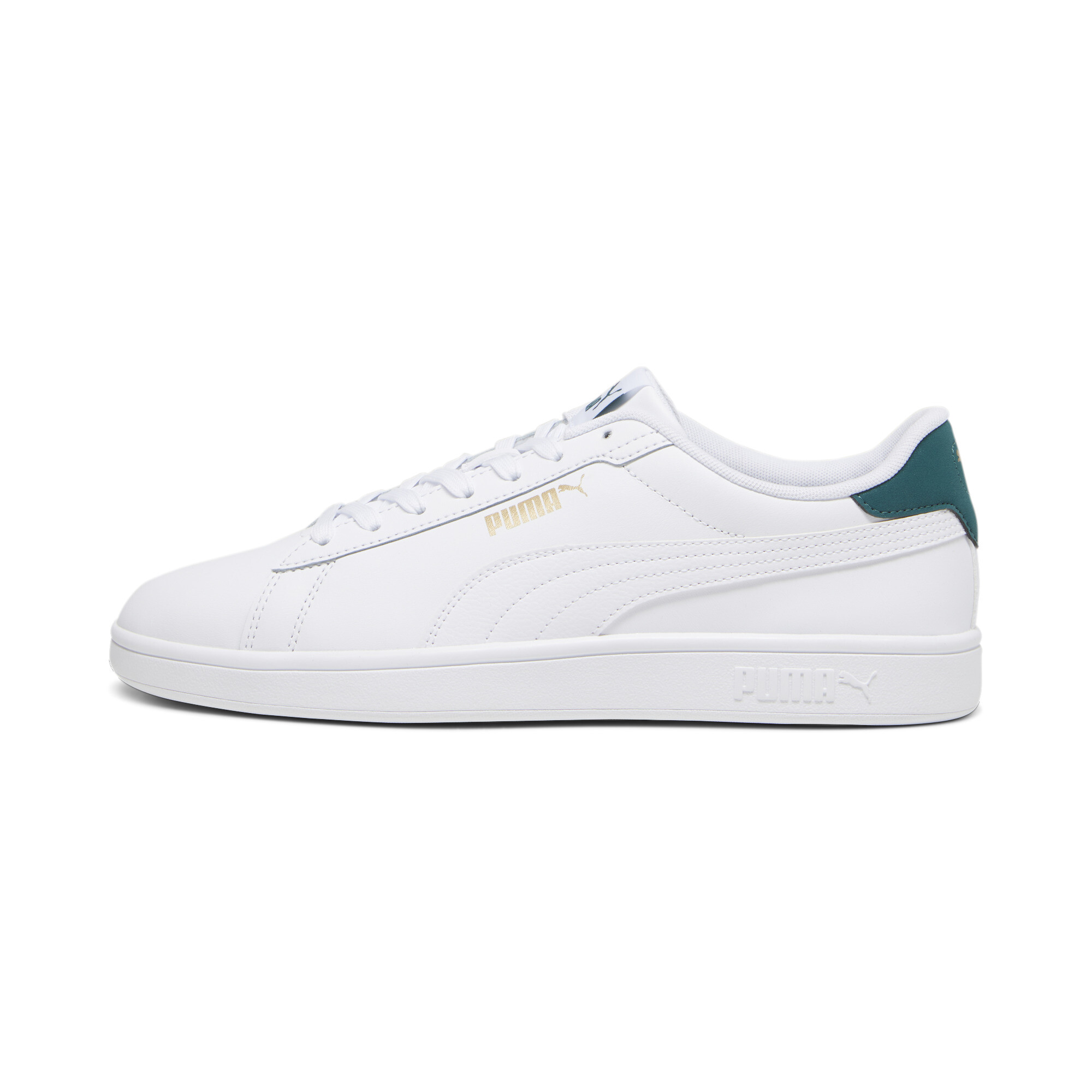 Puma Smash 3.0 L Sneakers Schuhe | White/Malachite/Gold | Größe: 44