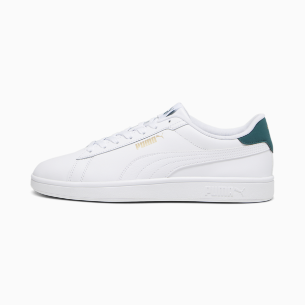 Smash 3.0 L Sneakers, PUMA White-Malachite-PUMA Gold, large-ZAF