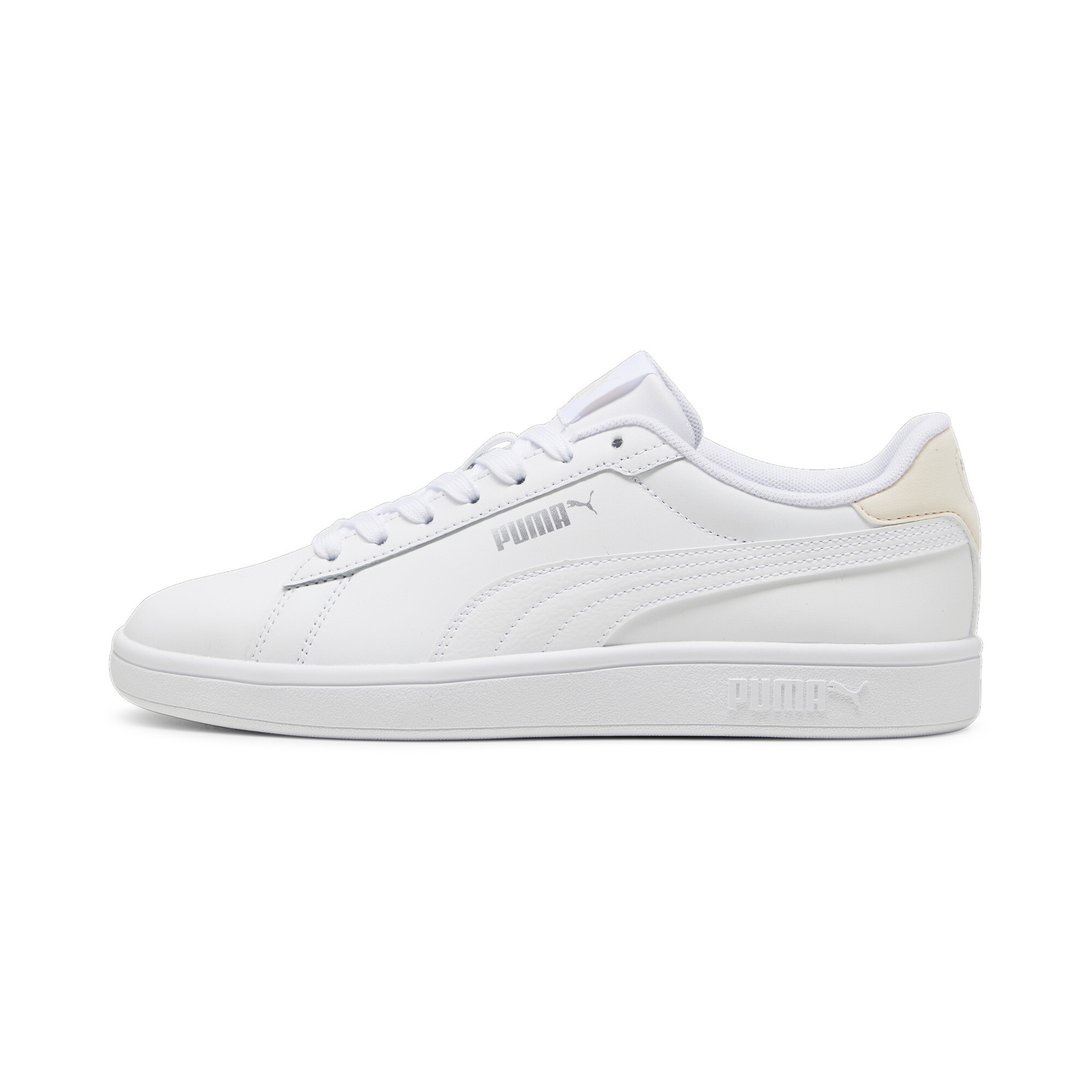 Puma Smash 3.0 L Sneakers Schuhe | White/Rosebay/Silver | Größe: 37.5