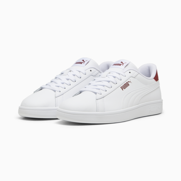 Smash 3.0 L Sneakers, PUMA White-Intense Red, large-ZAF