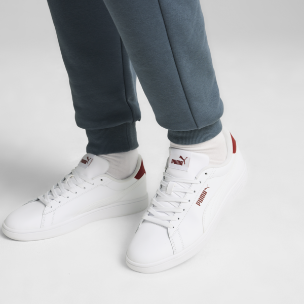 Tenis Smash 3.0 Cuero, PUMA White-Intense Red, large-MEX