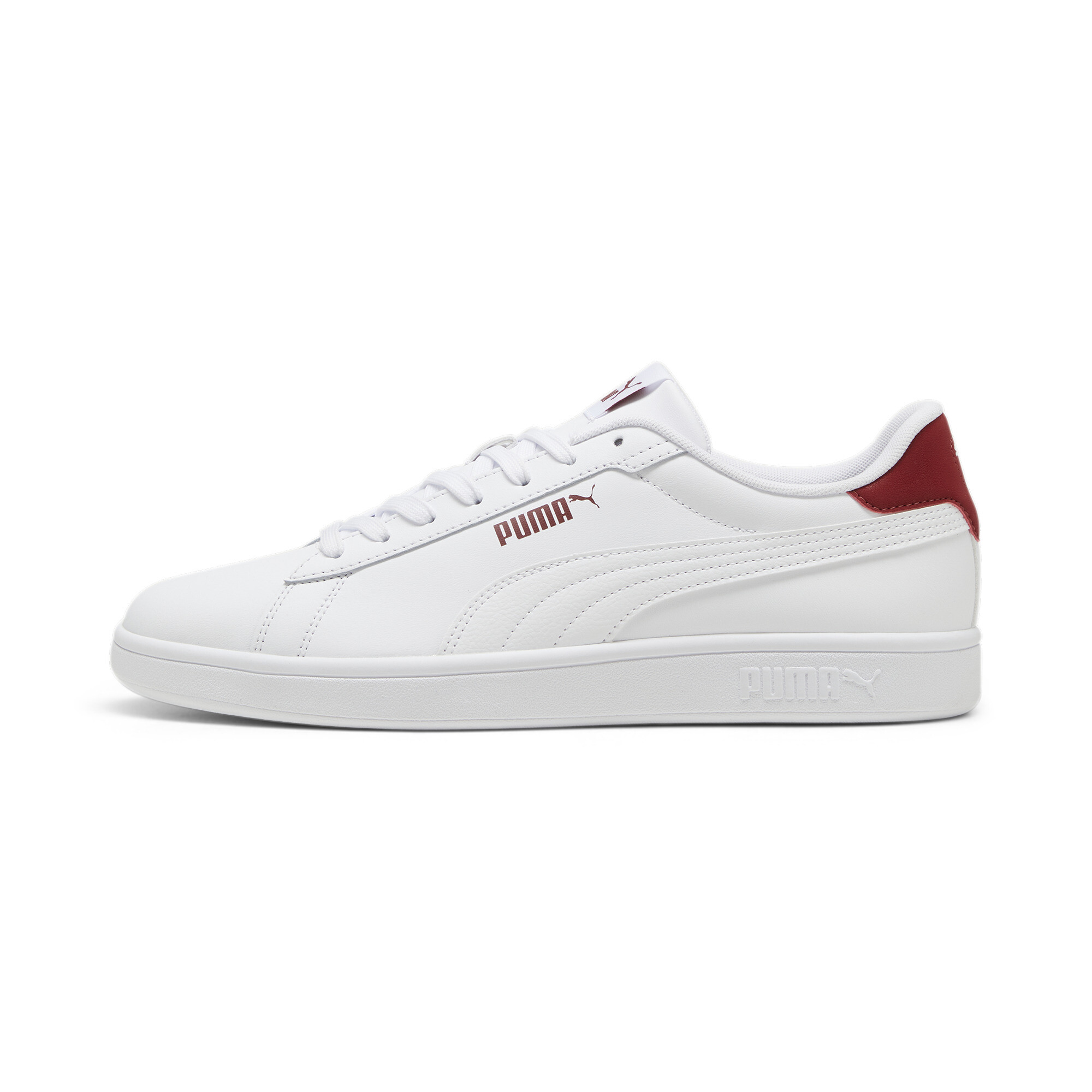 Puma Smash 3.0 L Sneakers Schuhe | Mit Plain | White/Intense Red | Größe: 44