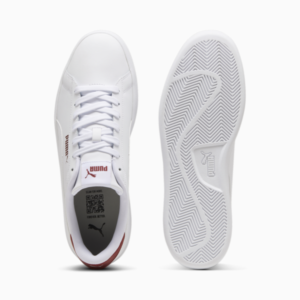 Tenis Smash 3.0 Cuero, PUMA White-Intense Red, large-MEX