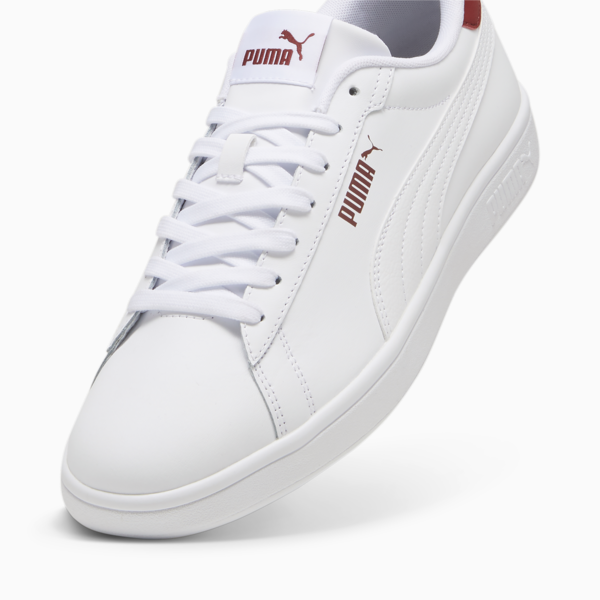 Tenis Smash 3.0 Cuero, PUMA White-Intense Red, large-MEX