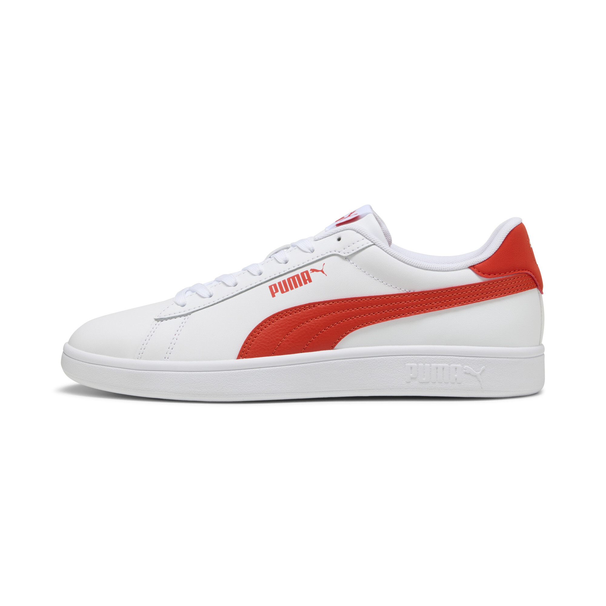 Puma Smash 3.0 L Sneakers Schuhe | Mit Plain | White/Fierce Red | Größe: 47