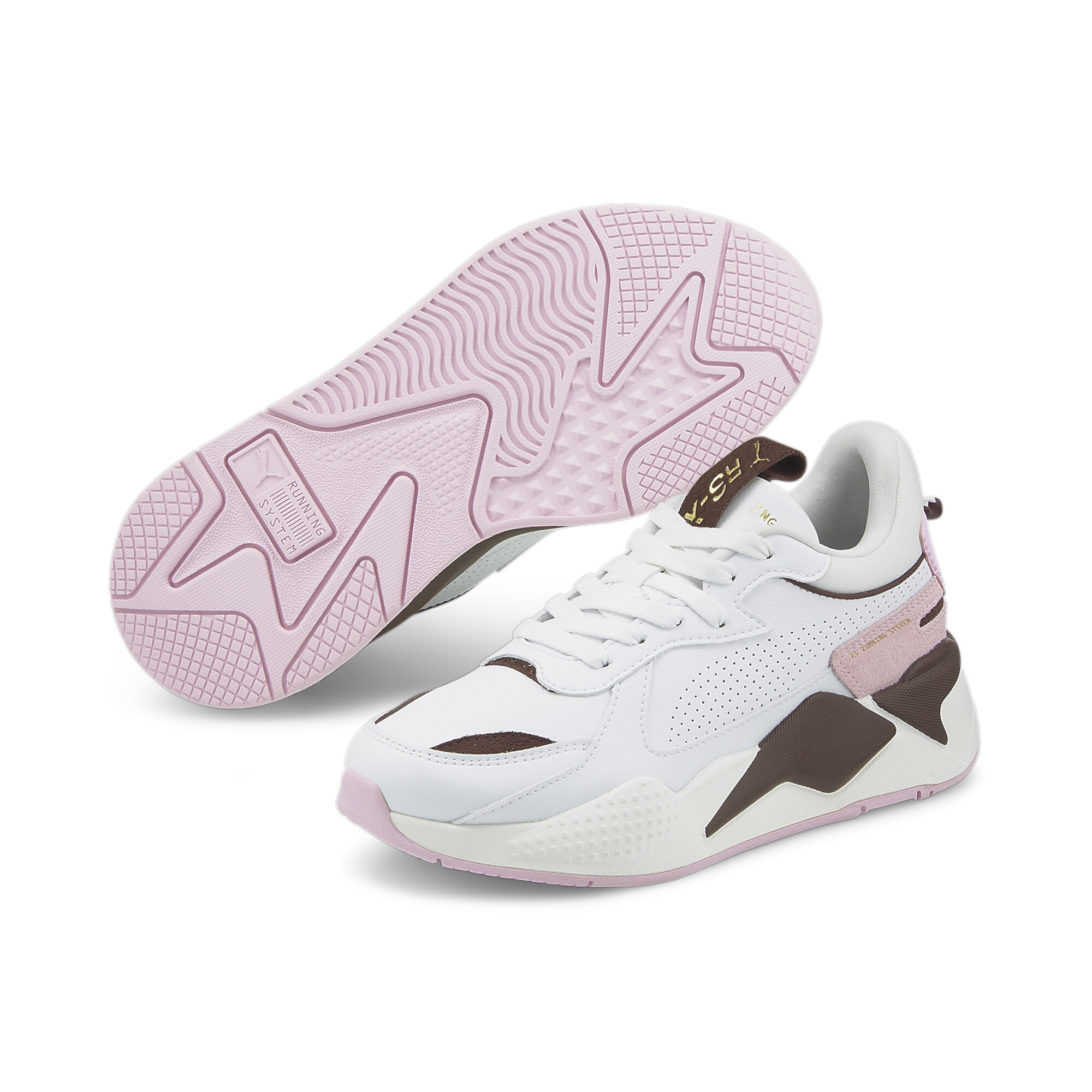 Women's PUMA RS-X Preppy Sneakers Women In White/Pink, Size EU 40.5