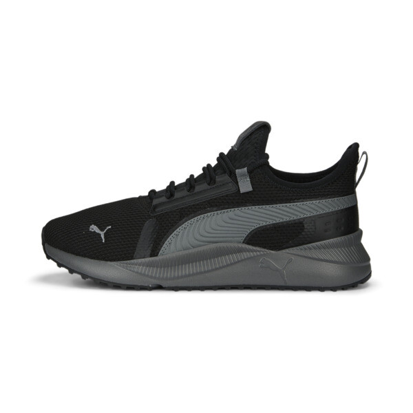 Shop Puma Pacer Future Street Knit Sneakers In Black-cool Dark Gray