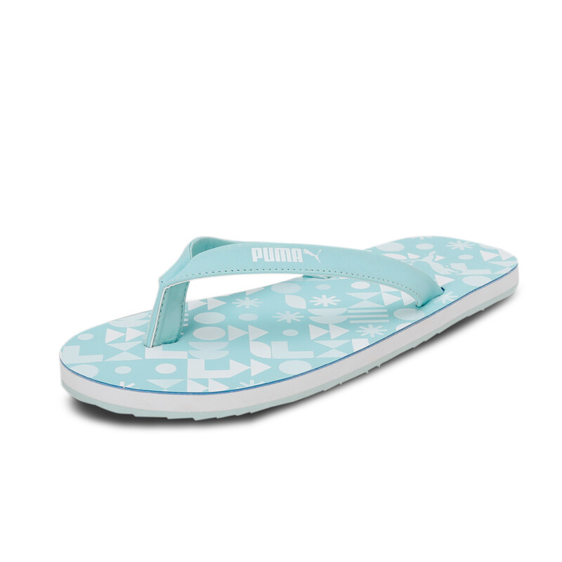 

Women's PUMA Blush Flipflops Sandals, White/black/blue
