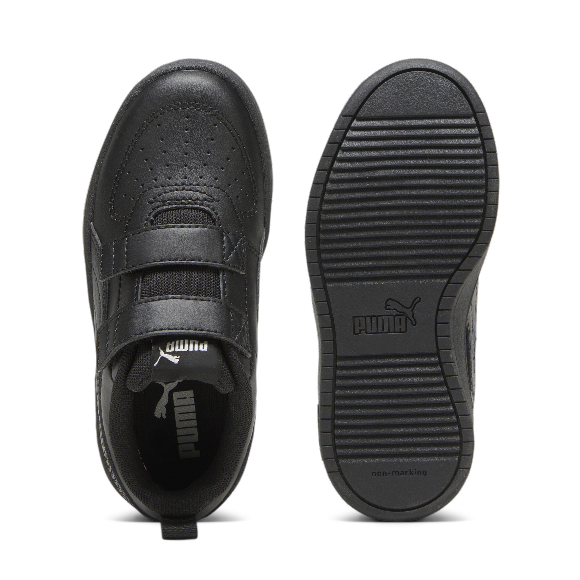 PUMA Rickie V sneakers, Zwart/Grijs, Maat 30 thumbnail 4