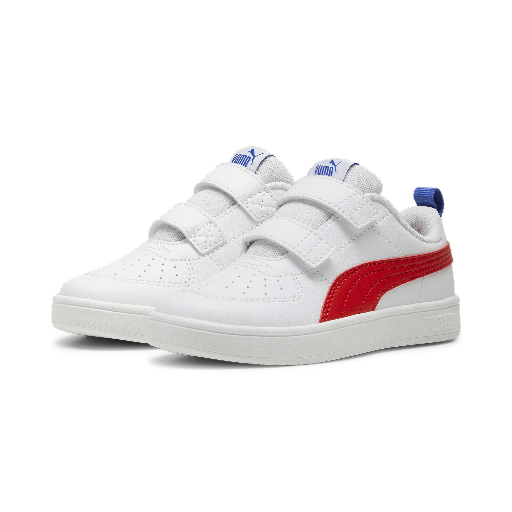 PUMA Rickie V sneakers, Blauw/Rood/Wit, Maat 33 thumbnail 6