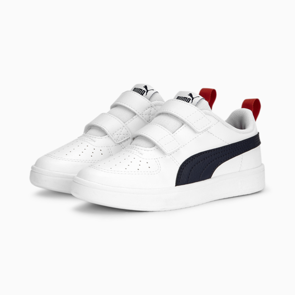 Tenis PUMA Rickie para niños, PUMA White-Peacoat-Burnt Red, large-MEX