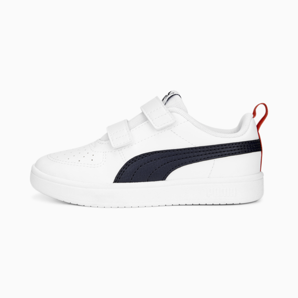 Tenis PUMA Rickie para niños, PUMA White-Peacoat-Burnt Red, large-MEX