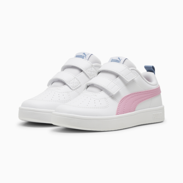 Tenis PUMA Rickie para niños, PUMA White-Pink Lilac-Zen Blue, large-MEX