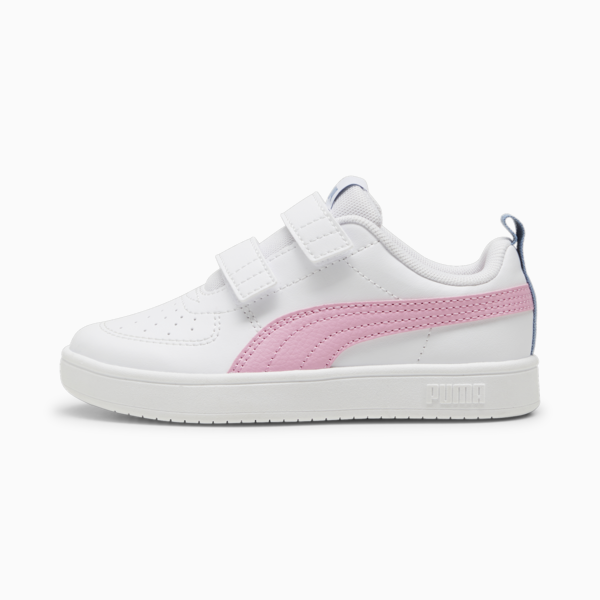 Tenis PUMA Rickie para niños, PUMA White-Pink Lilac-Zen Blue, large-MEX