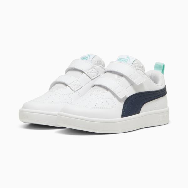 PUMA Rickie V Sneakers Kids, PUMA White-Club Navy-Mint, large-MEX