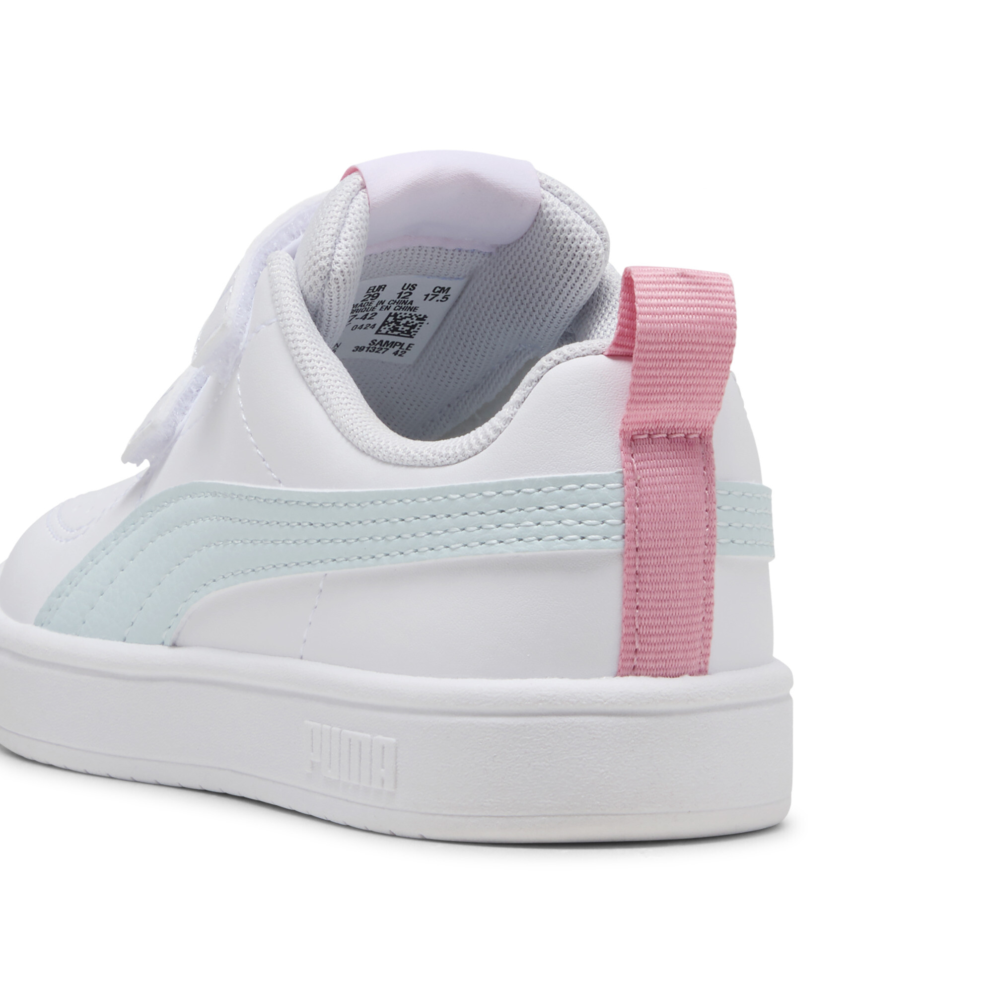 PUMA Rickie V sneakers, Roze/Wit, Maat 27,5 thumbnail 5