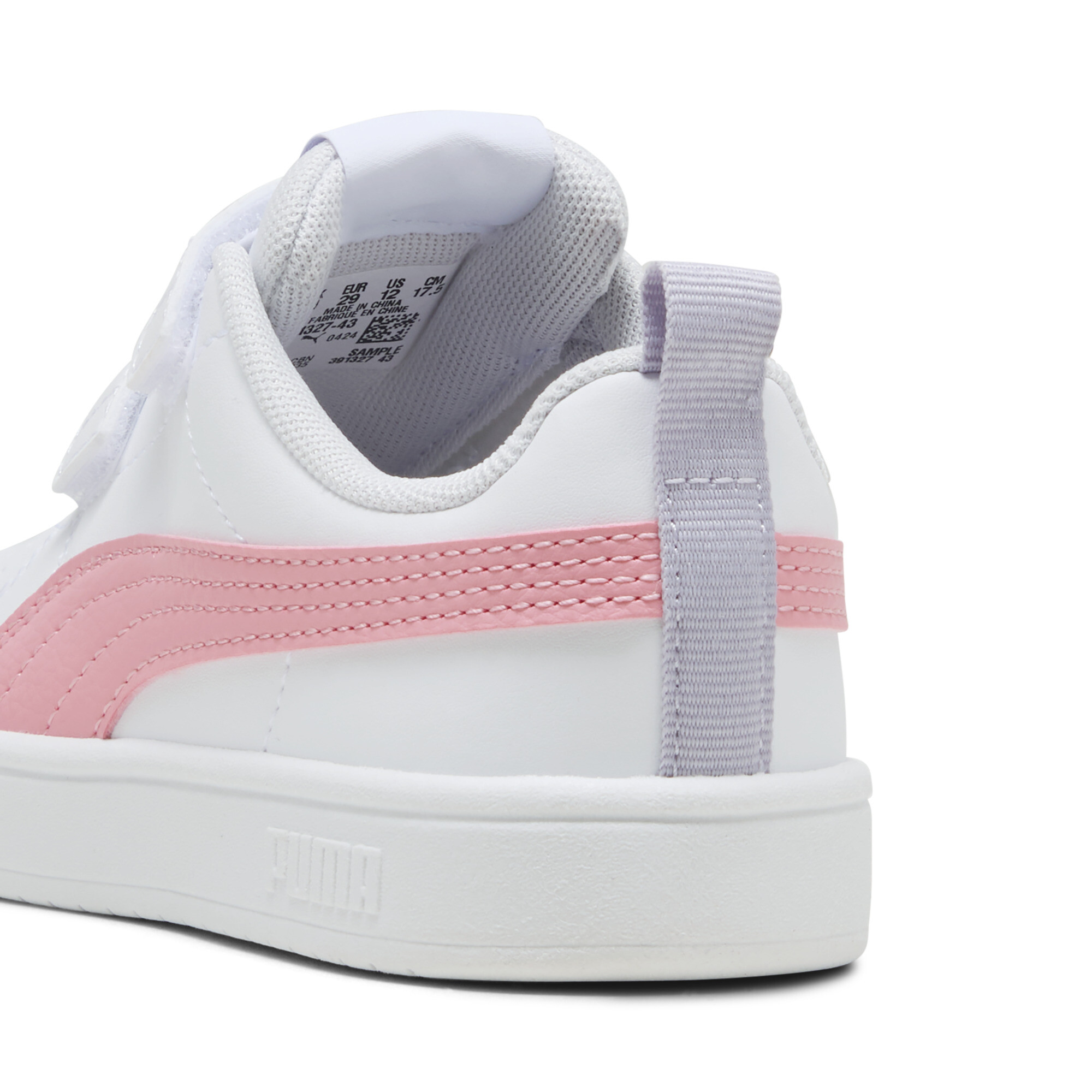 PUMA Rickie V sneakers, Roze/Wit, Maat 34 thumbnail 5